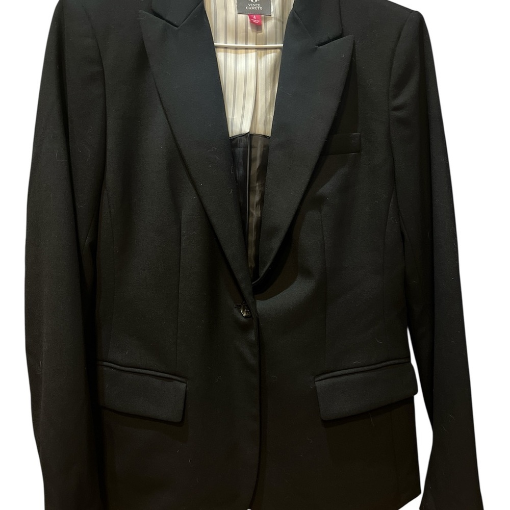 Vince Camuto Black Buttoned Detail